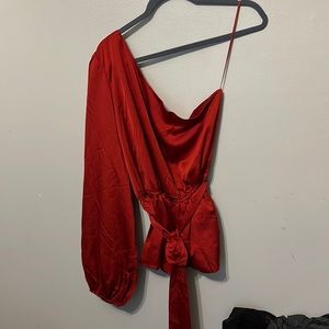 Womens boutique one shoulder top